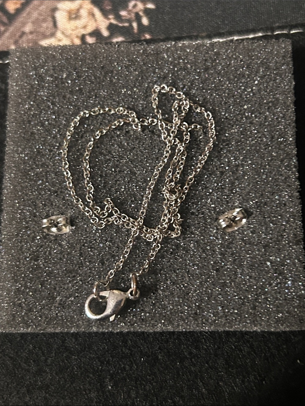 Faux Diamond Crown Bezel Pendant Necklace and Earrings Set - Picture 3 of 5